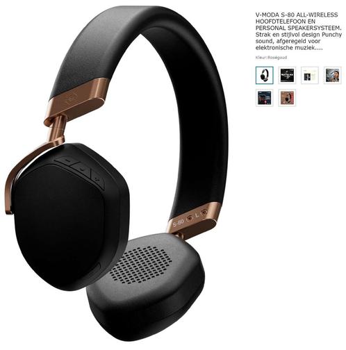 V-Moda (Roland) S-80 Bluetooth 5 koptelefoon+speaker functie, Audio, Tv en Foto, Koptelefoons, Nieuw, Overige merken, Draadloos