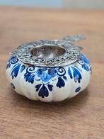 Zilveren Theezeefje met Delfts Blauw Bakje, Antiek en Kunst, Ophalen of Verzenden