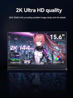 MINISFORUM 15,6" 2K 144Hz draagbare touchscreen-monitor, Minisforum, IPS, 101 t/m 150 Hz, Touchscreen