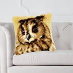 Smyrna, latch hook kussen, diy kit, uil, zelf maken, D, Nieuw, Ophalen of Verzenden, D