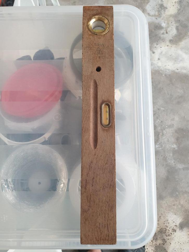 vintage antieke eikenhouten oude waterpas, stabila echt eich, Doe-het-zelf en Verbouw, Meetapparatuur, Gebruikt, Overige meters