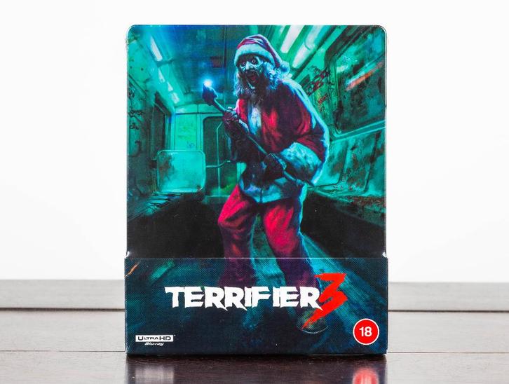 Terrifier 3 4K UHD Blu-Ray STEELBOOK (UK Import), Cd's en Dvd's, Blu-ray, Nieuw in verpakking, Horror, Ophalen of Verzenden