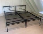 2 eenpersoonsbedden, 90 cm, Eenpersoons, Zwart, Ophalen of Verzenden