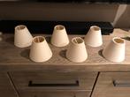 6 klem lampenkapjes klem lampenkapje klem kapje, Huis en Inrichting, Lampen | Lampenkappen, Gebruikt, Rond, Ophalen of Verzenden