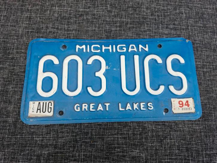 Kentekenplaat Michigan Usa nummerbord Nummerplaat License pl, Verzamelen, Automerken, Motoren en Formule 1, Gebruikt, Auto's, Ophalen of Verzenden