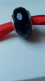Originele Pandora murano glas bedel zwart facet, Ophalen of Verzenden, Zo goed als nieuw, Zilver, Pandora
