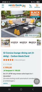 Lounge-Dining Set - Carbon Black, Tuin en Terras, Tuinsets en Loungesets, Ophalen, 6 zitplaatsen, Eettafel, Loungeset