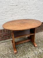 Antieke • Monk Chair/ bench • Tild top shoe foot hutch table, Antiek en Kunst, Antiek | Meubels | Tafels, Ophalen