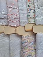 Prachtige broderie kant, 9 rollen met 5 en 10 meter voor 25€, Ophalen of Verzenden, Nieuw, Kant