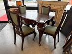 Cubaans Mahonie set van Eettafel met 4 Stoelen, Ophalen, Nvt, Nvt, Nvt