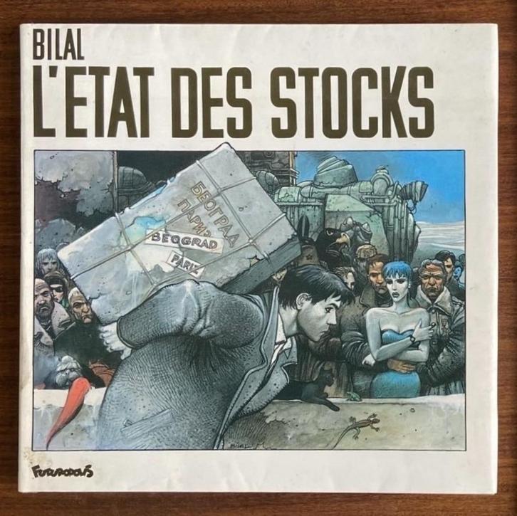 Enki Bilal - L'etat des Stocks + Crux Universalis, Boeken, Stripboeken, Gelezen, Verzenden