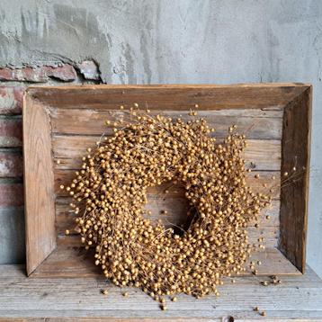 Natuurlijke volle vlaskrans krans ø 30cm *Etage3* beschikbaar voor biedingen