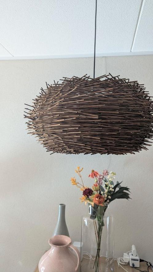 Rotan hanglamp, Huis en Inrichting, Lampen | Plafondlampen, Zo goed als nieuw, Ophalen