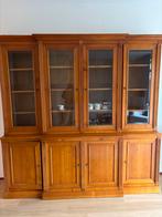Grote kersen houten vitrinekast met glazen deuren, Ophalen, Zo goed als nieuw, 200 cm of meer, Overige houtsoorten