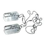 WWII US Dog Tag Set Wetherall, Verzamelen, Militaria | Tweede Wereldoorlog, Ophalen of Verzenden, Landmacht, Amerika, Embleem of Badge