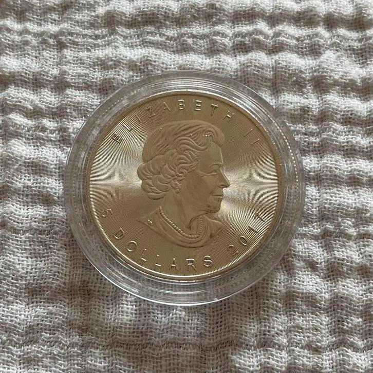 Maple Leaf 2017 1oz. Zilver, Postzegels en Munten, Edelmetalen en Baren, Zilver, Verzenden