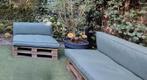 Mooie Pallet Tuinset / Loungeset 2 stuks, 4 zitplaatsen, Ophalen of Verzenden, Zo goed als nieuw, Loungeset