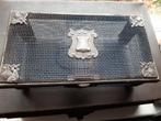Mooi (gaas)kistje+ ornamenten  zink?,landelijk patina, Ophalen of Verzenden