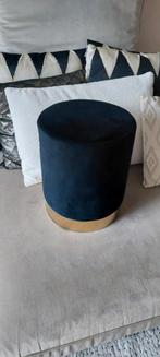 Luxe velvet poef / bijzettafel - PTMd, Minder dan 50 cm, Hotelchique, Rond, Minder dan 50 cm