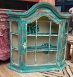 Shabby/Beachlook/Vitrinekastje/Kastje/Hangkastje, Antiek en Kunst, Curiosa en Brocante, Ophalen of Verzenden