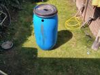 blauwe ton gebruikt als regenton, Tuin en Terras, Regentonnen, 75 tot 150 liter, Ophalen, Gebruikt, Kunststof
