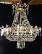 TOP antieke GROTE Franse zak luster bol ballon kristal lamp, Antiek en Kunst, Antiek | Lampen, Ophalen