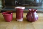 bordeaux - roze bloempotjes - bloemsierkunst - v.a. 1,50, Tuin en Terras, Bloempotten, Rond, Binnen, Ophalen of Verzenden, Zo goed als nieuw