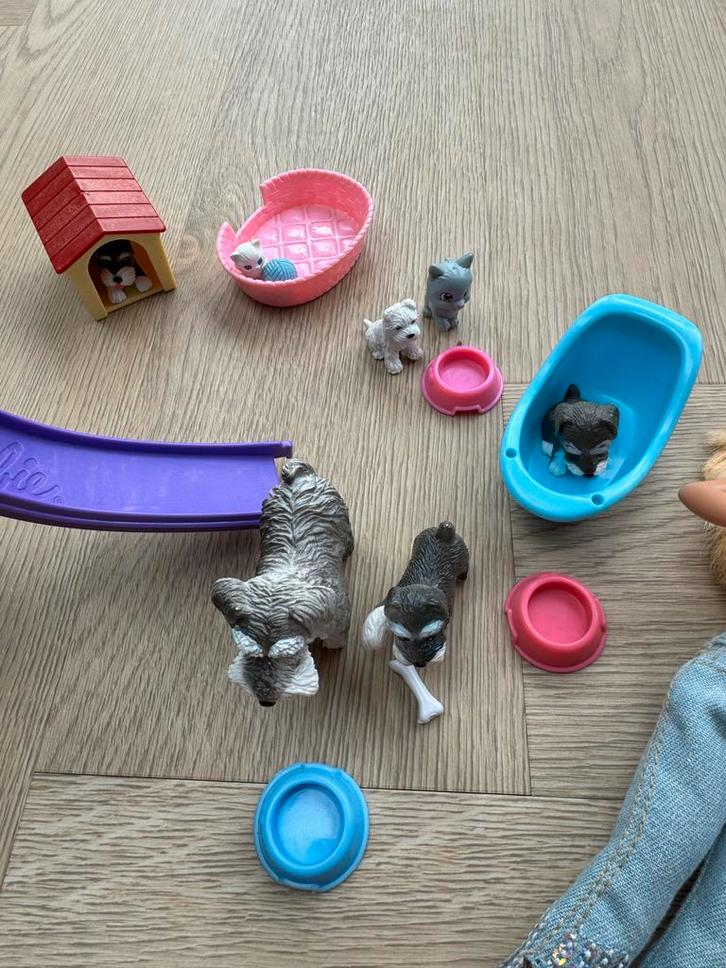 Barbie met honden en echo apparaat, Kinderen en Baby's, Speelgoed | Poppen, Gebruikt, Barbie, Ophalen of Verzenden