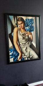 Tamara de Lempicka "Femme en bleu" 90 x 120 cm, Ophalen of Verzenden