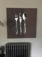 Canvasdoek modern,klassiek, bestek igst aubergine, Ophalen of Verzenden, Gebruikt