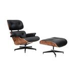 Eames Lounge Chair XL met Ottoman in Palissander, Metaal, Nieuw, 75 tot 100 cm, Ophalen of Verzenden