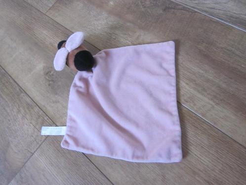 Zeeman Textielsupers roze pluche knuffeldoek bij + rammeltje, Kinderen en Baby's, Speelgoed | Knuffels en Pluche, Nieuw, Overige typen