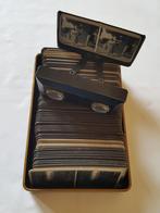 Ant. stereoscoop (rond 1900) incl. stereofoto's in doos (80), Verzamelen, Ophalen of Verzenden, Voor 1940