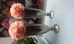 Twee  grote vintage vazen., Overige kleuren, Ophalen of Verzenden, Minder dan 50 cm, Glas