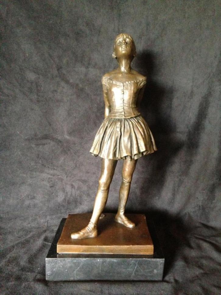 Bronzen ballerina Degas/stempel 40cm!! prachtig zuiver brons, Antiek en Kunst, Kunst | Beelden en Houtsnijwerken, Ophalen of Verzenden