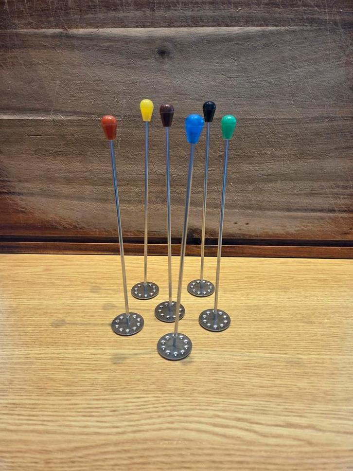 Vintage Cocktailstampers - Set van 6, Antiek en Kunst, Antiek | Bestek, Ophalen of Verzenden