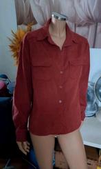 Leuke roestbruine rib blouse van Costes maat 42, Bruin, Maat 42/44 (L), Ophalen of Verzenden, Zo goed als nieuw