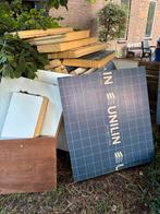 Unilin Dakplaat Restanten - 14 Stuks, Doe-het-zelf en Verbouw, Platen en Panelen, Ophalen, Gebruikt, Overige materialen, 100 mm of meer