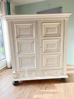 Witte houten kast, Antiek en Kunst, Ophalen