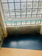 Glazen side table, Huis en Inrichting, Tafels | Sidetables, Ophalen, Gebruikt, 100 tot 150 cm, Glas