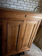 Grenen houten kast met deuren, Huis en Inrichting, Kasten | Kledingkasten, Ophalen, Gebruikt, 100 tot 150 cm, 25 tot 50 cm