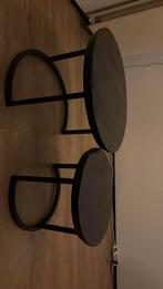 Zwarte ronde salontafels, Ophalen, Zo goed als nieuw