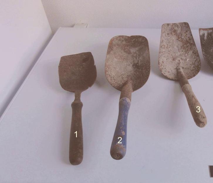 Kolenschop, kolenschep, antiek, schepjes, 3 stuks, Antiek en Kunst, Curiosa en Brocante, Ophalen of Verzenden