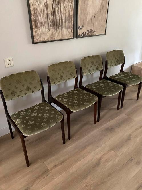 4x Deens design vintage eetkamerstoelen jaren 60, Huis en Inrichting, Stoelen, Zo goed als nieuw, Vier, Ophalen