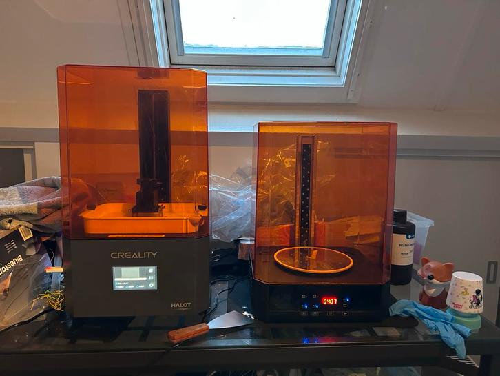 Creality Halot Play + Wash&Cure Station, Computers en Software, 3D Printers, Gebruikt, Ophalen