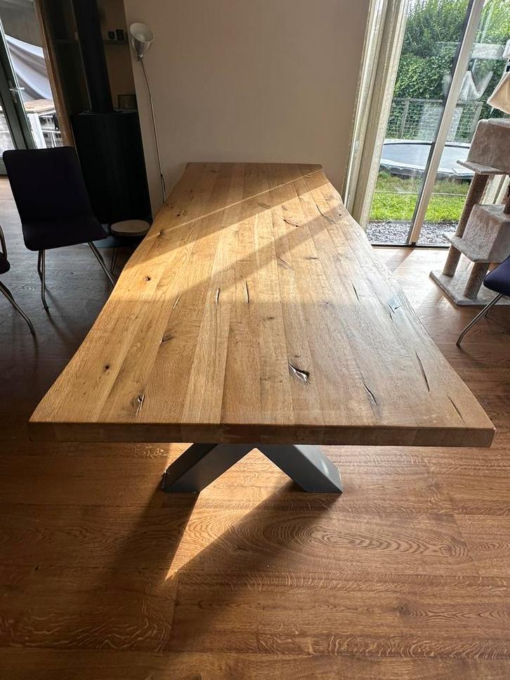 Eetkamertafel met salontafel, Huis en Inrichting, Tafels | Eettafels, Zo goed als nieuw, 50 tot 100 cm, 200 cm of meer, Vijf personen of meer