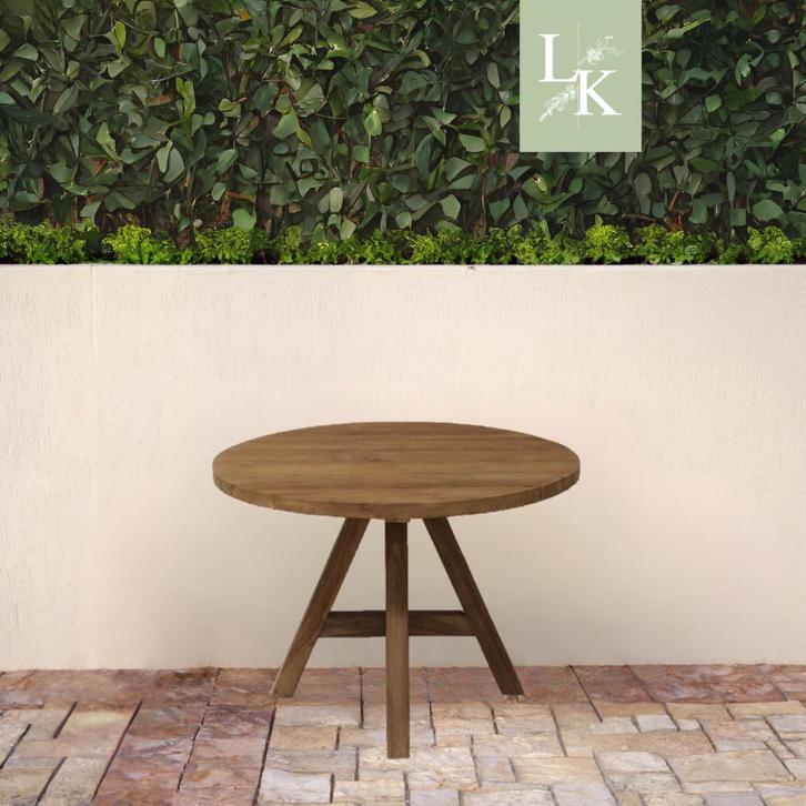 Landelijk klassieke tuintafel - Chilham, Tuin en Terras, Tuintafels, Nieuw, Rond, Teakhout, Ophalen of Verzenden