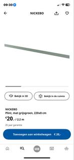5x IKEA Nickebo plinten 220cm, Doe-het-zelf en Verbouw, Plinten en Afwerking, Ophalen, Kunststof, Nieuw, 200 tot 250 cm