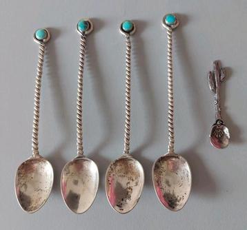 Navajo Theelepels en Zoutlepeltje - Sterling Zilver beschikbaar voor biedingen