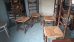 4 Eetkamerstoelen met rieten zitting, Huis en Inrichting, Stoelen, Ophalen of Verzenden, Zo goed als nieuw
